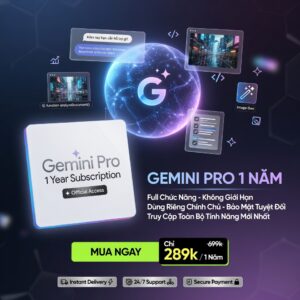 Tài khoản Gemini Pro – 1 Năm Dùng riêng full chức năng